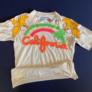 Embroidered shirt California rainbow sz small